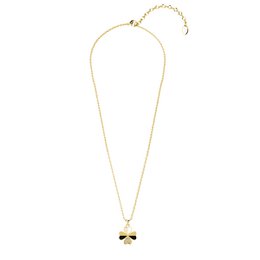 Kleeblatt-Anhänger – Gold und Kristall