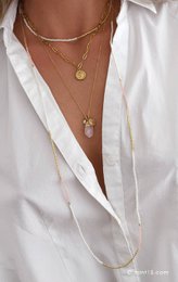 Ruwe natuursteen ketting - natuurlijk kwarts