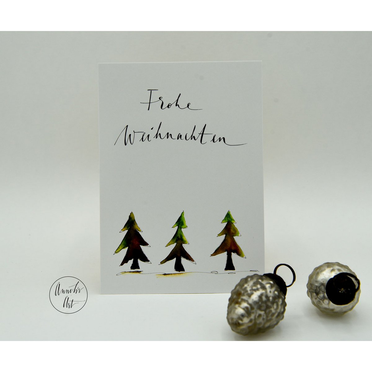 Postkarte | Weihnachtskarte | Frohe Weihnachten | Bäume