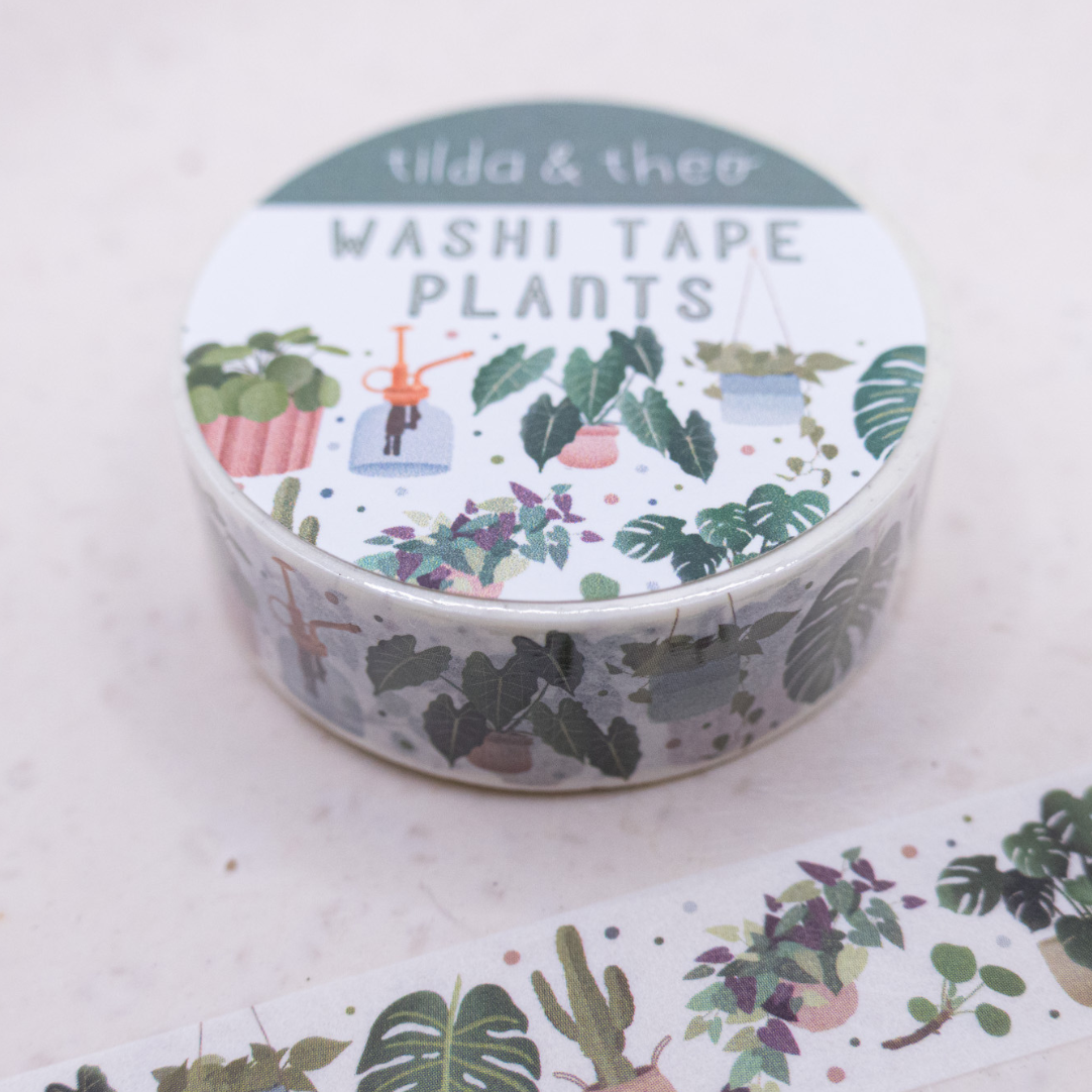 Nastro Washi per piante d'appartamento - Nastro per piante in vaso - Nastro adesivo Washi Tape per piante