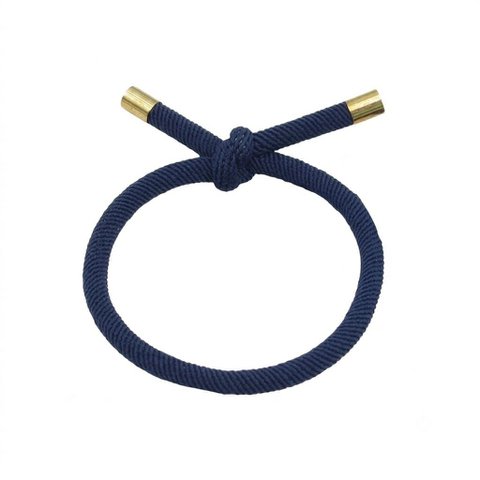 Goldenes Knotenarmband Marineblau