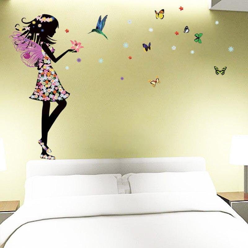 Wall stickers for girl's room Butterfly fairy