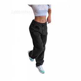 Casual Retro Loose Denim Trousers Women