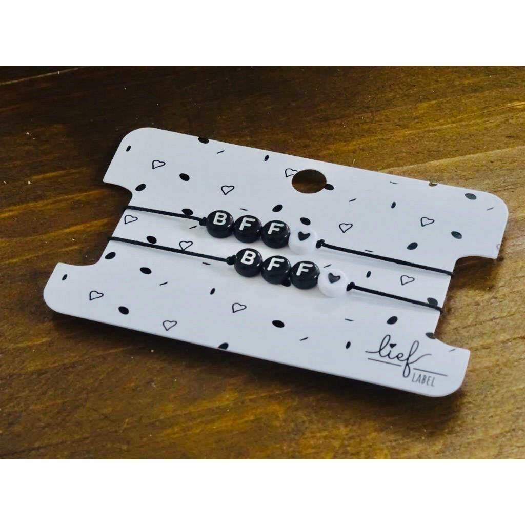Armbänder BFF Schwarz und Weiß 2 Stück
