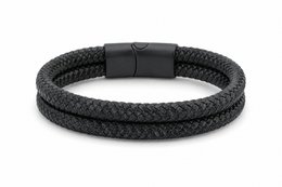 Touw armband 12mm - Caesar collectie | Editie zwart