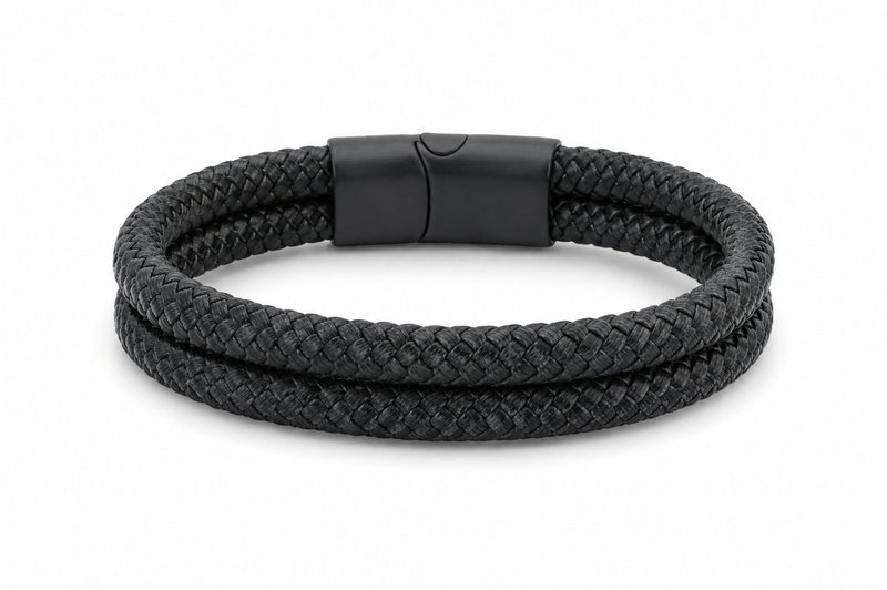 Touw armband 12mm - Caesar collectie | Editie zwart