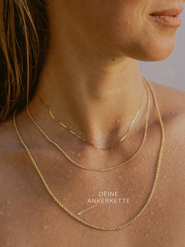 Ankerkæde DELICATE Minimalistisk 14k ægte guld