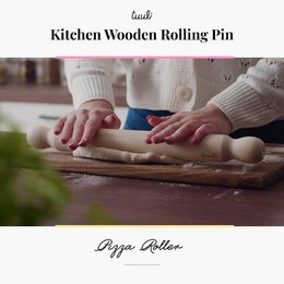 Houten Franse Deegroller - Pizzaroller 40 cm