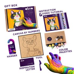 Okto Sensory Art Color By Numbers - Animals - Cat