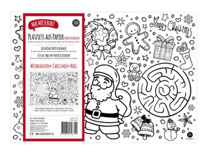 12 kerstplacemats om in te kleuren