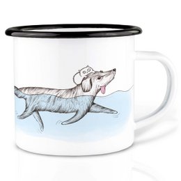 Emailletasse – Der Rettungsschwimmer