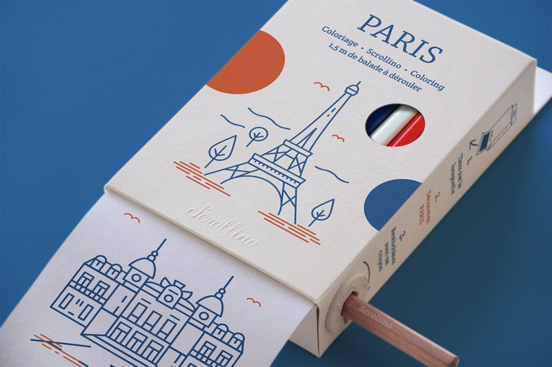 Guía de Regalos Turísticos - Scrollino PARIS Coloring