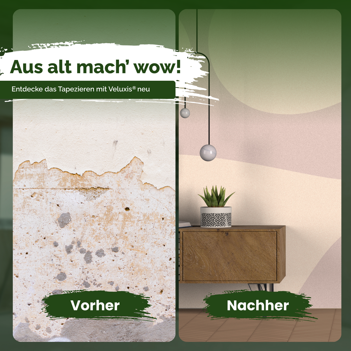 Vliestapetenkleister, Tapetenkleber – Kleister Vliestapete, gebrauchsfertig in 10 Min, STARKE KLEBKRAFT, 1 Beutel reicht für 30 m², fleckenfrei & korrigierbar