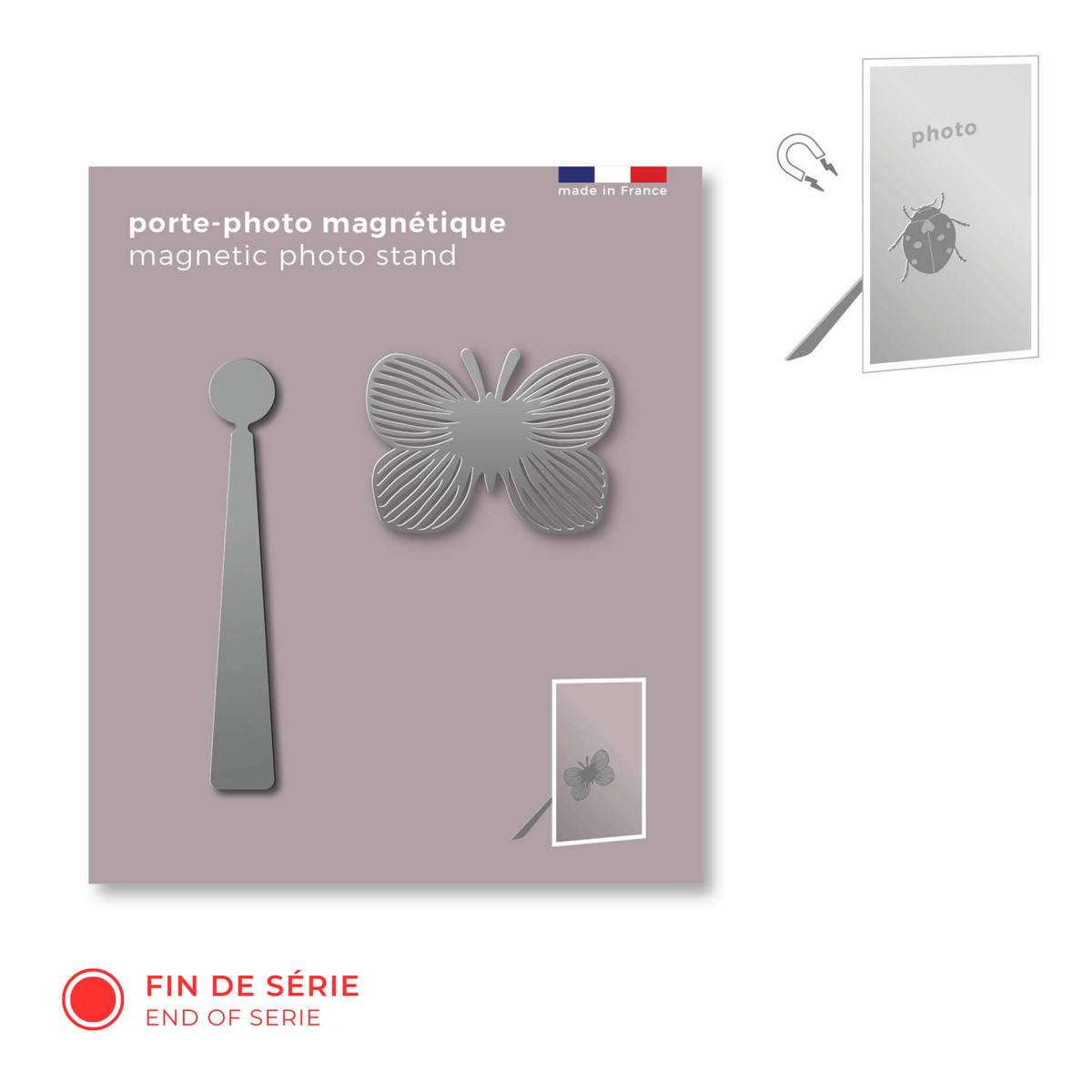Magnetischer Metallfotohalter - Schmetterling
