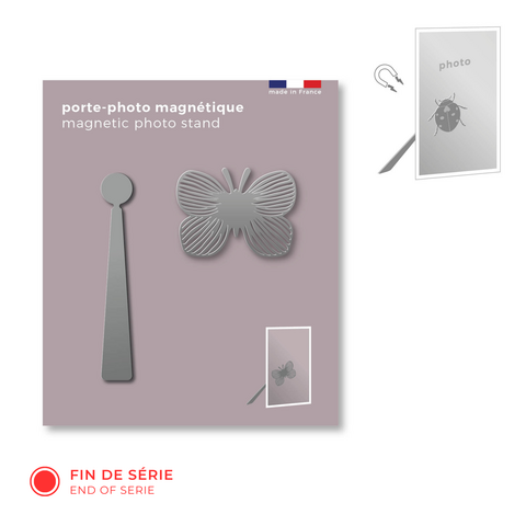 Magnetische metalen fotohouder - vlinder