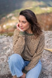 Pullover Alaska Camel Print (DONNA)