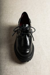 SAILOR BLACK – Leren bootschoen met dikke zool