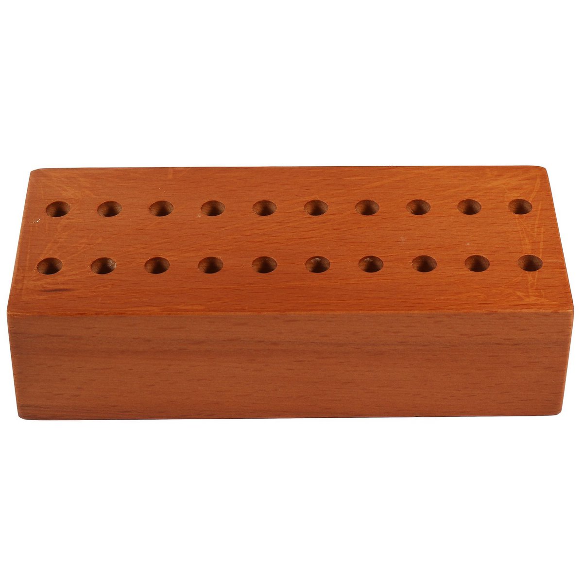Schraubendreherhalter aus Holz, 6 x 15 x 4,5 cm, 20 Löchern