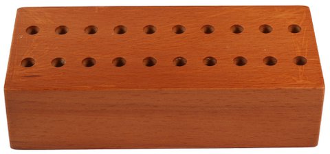 Schraubendreherhalter aus Holz, 6 x 15 x 4,5 cm, 20 Löchern