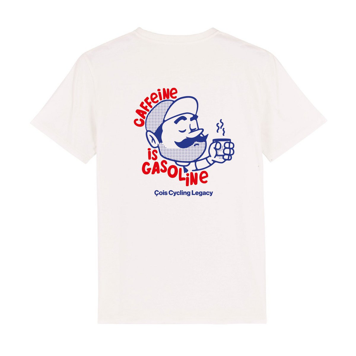 La caféine est un T-shirt cycliste unisexe à essence