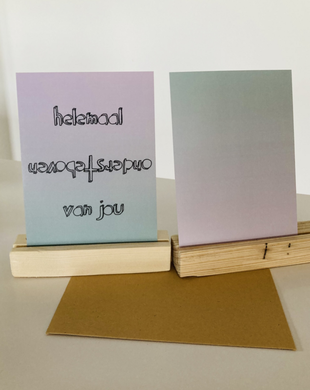Tarjeta de felicitación tuya al revés