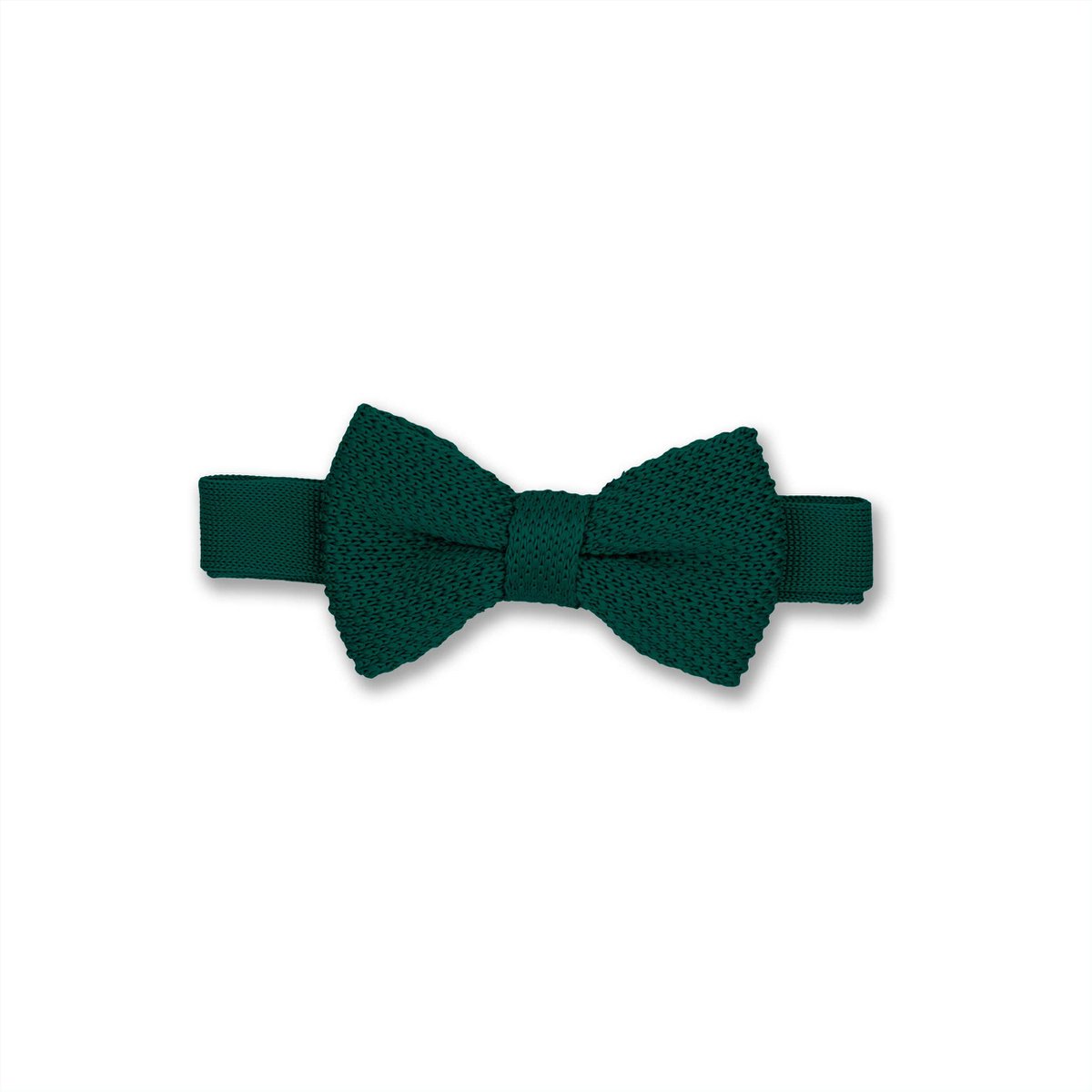 Children's green knitted bow tie
