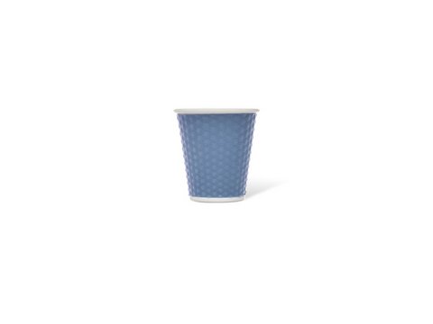 Porcelain cup LAP 180ml with silicon. grip honeycomb Blue