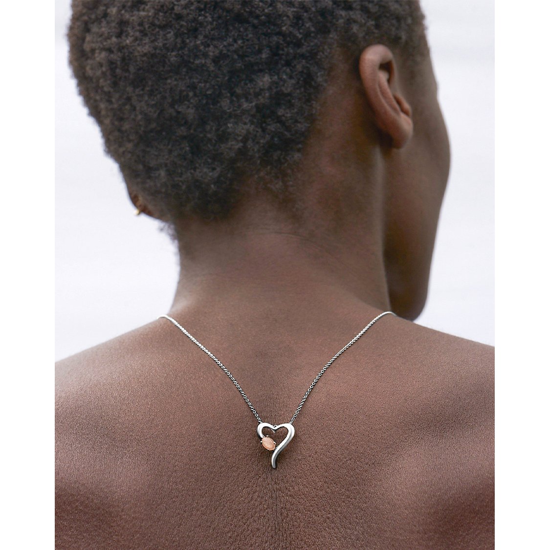 Bella collana a cuore in argento