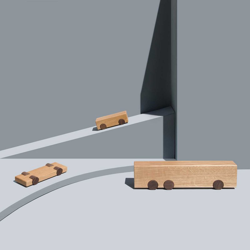 Wooden Bus - Lex Pott - 'Solid Cars Series' - Solid oak 