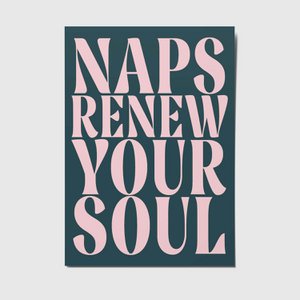 Naps renew your soul - A6 Postkarte