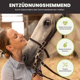PFERDESTARK Premium organic hemp pellets for horses, horse feed, grain-free mineral feed, 5kg bag of hemp press cake