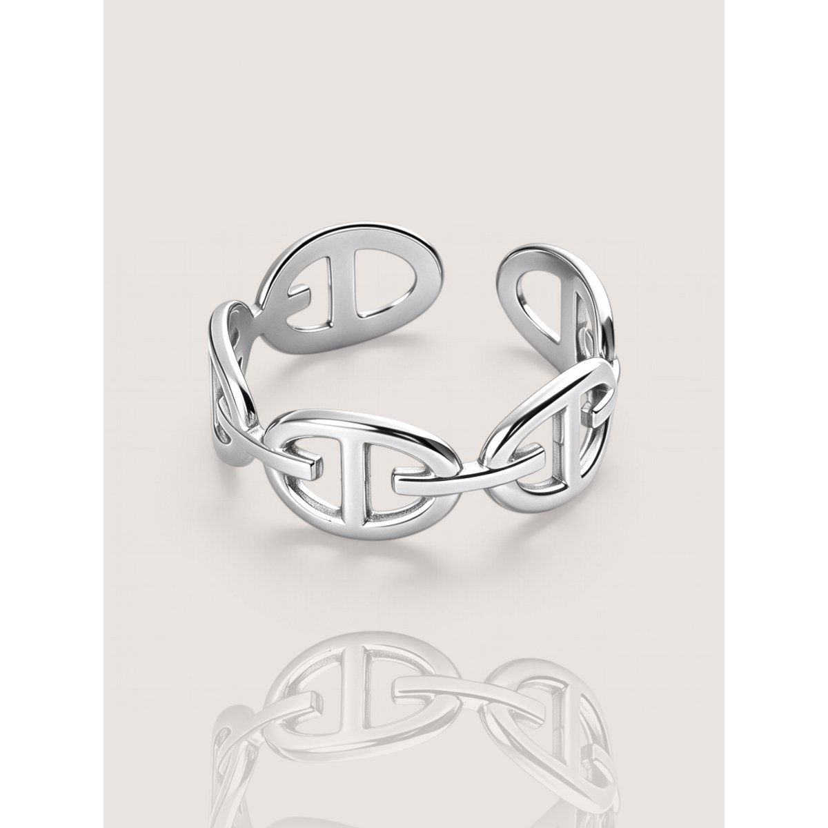 Bague maille marine en acier inoxydable