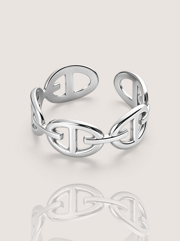 Bague maille marine en acier inoxydable