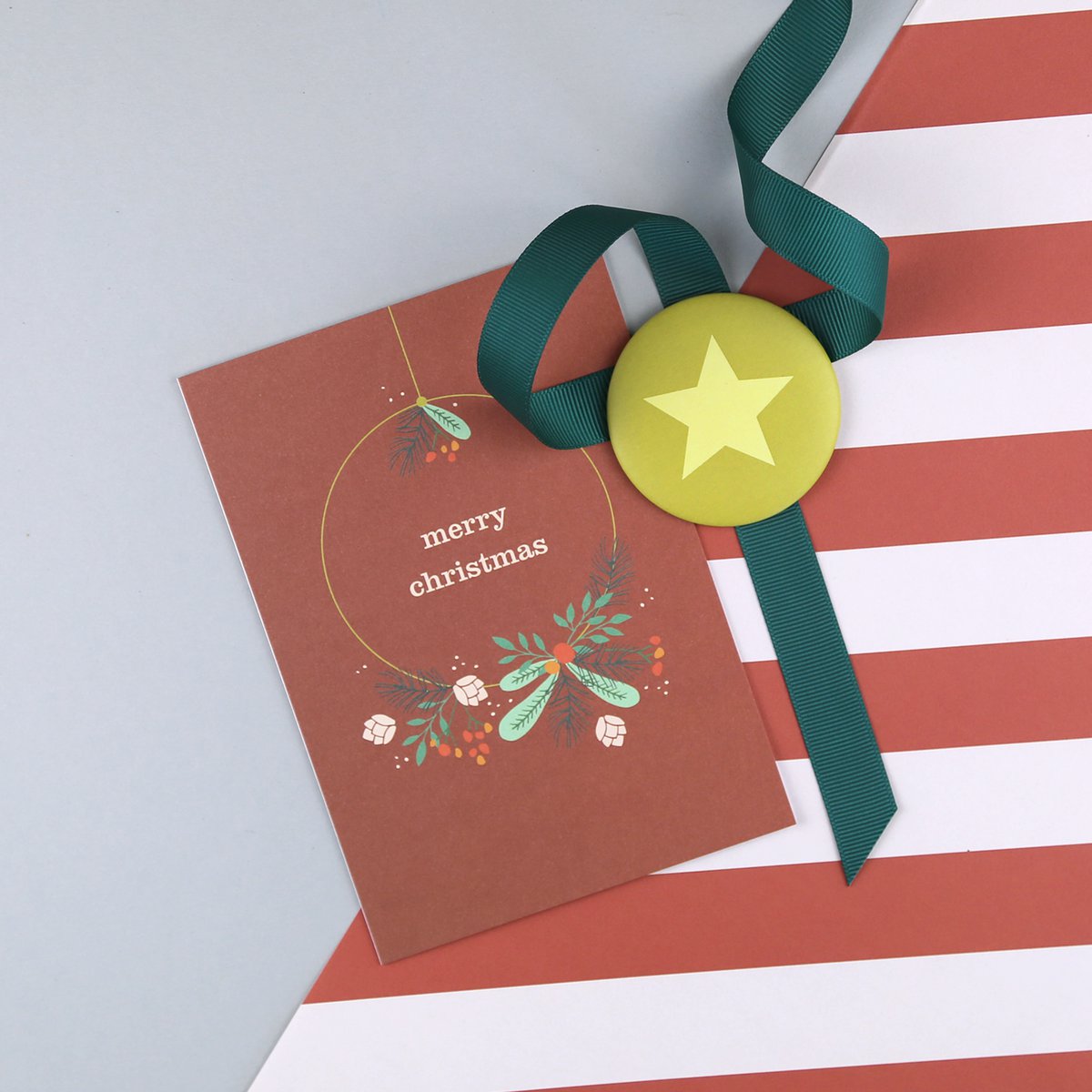 Weihnachtskarte Kranz Barbara