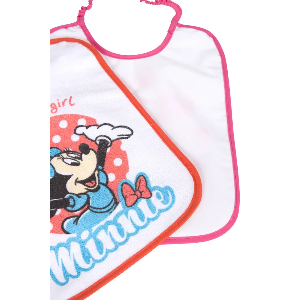 Bavaglino in cotone per neonati, design Happy Minnie