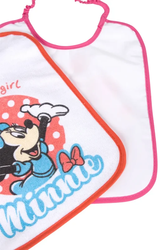 Bavaglino in cotone per neonati, design Happy Minnie