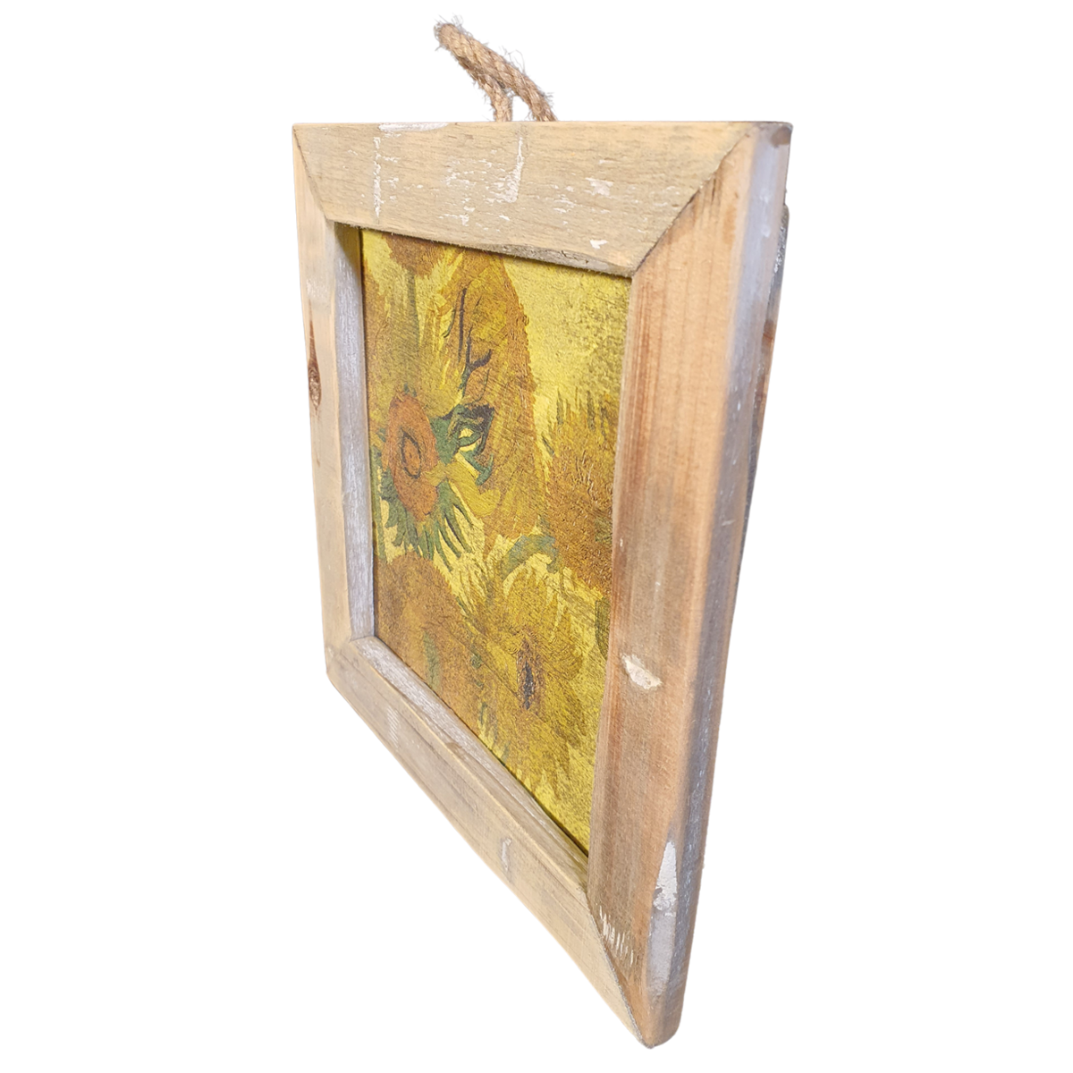 Holzfliese alte holländische Van-Gogh-Sonnenblume