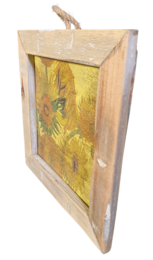 Holzfliese alte holländische Van-Gogh-Sonnenblume