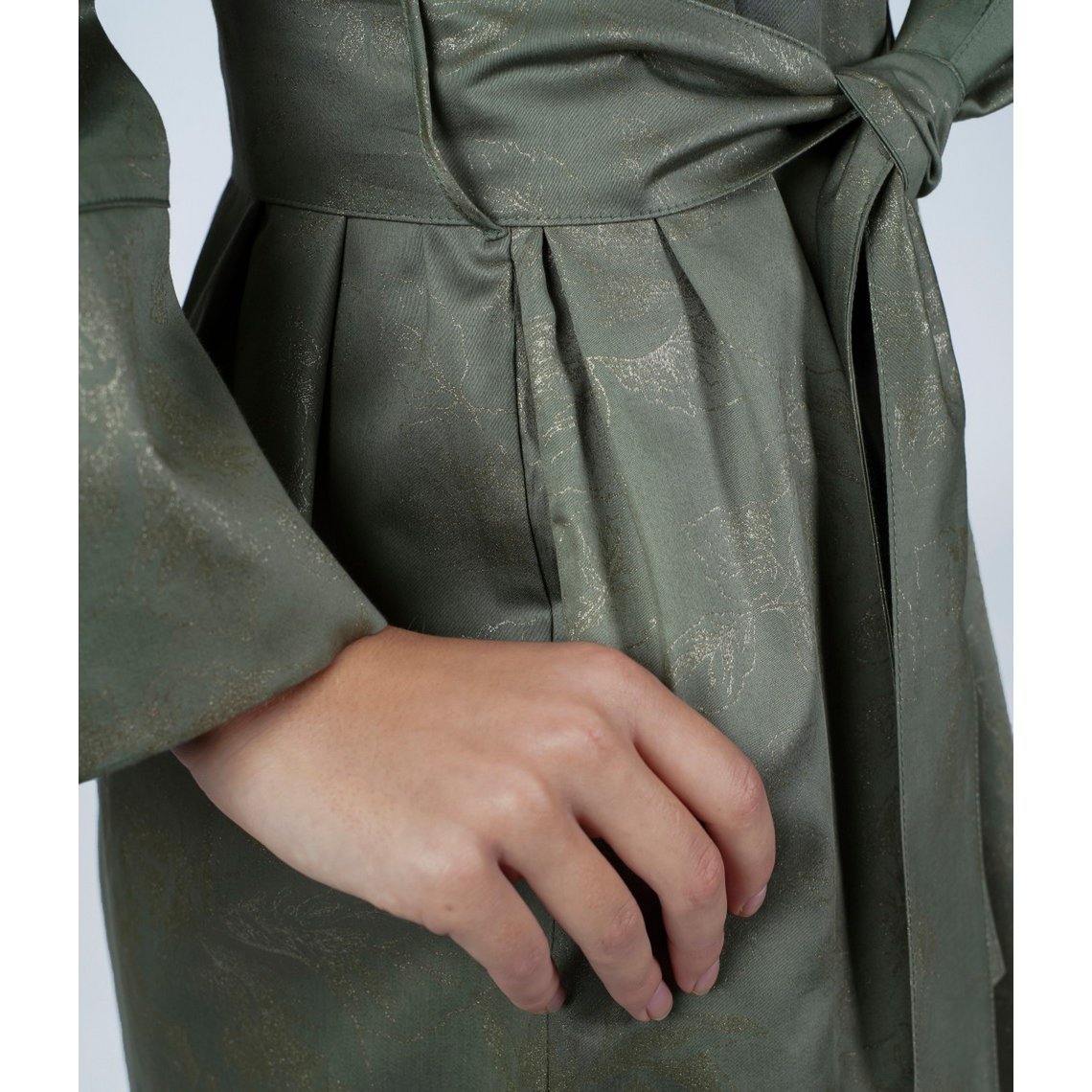 Bademantel Kimono Rose Line Wild Sage