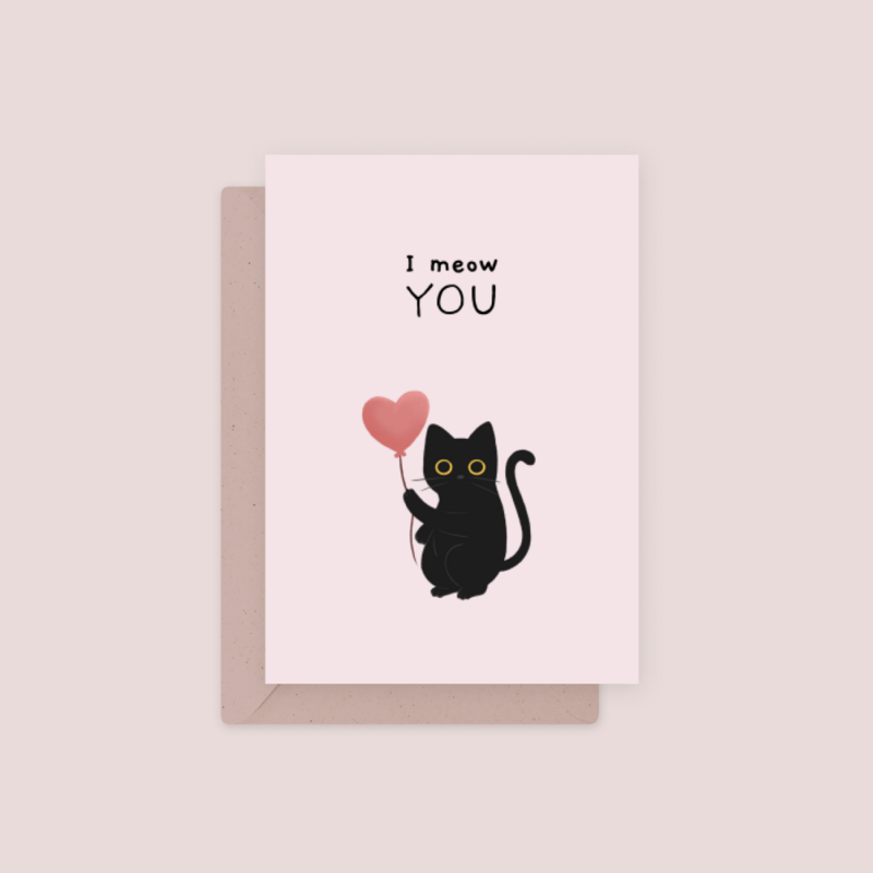 Eco Greeting Card — I Meow You