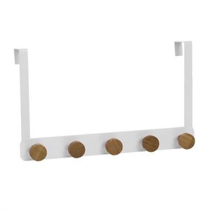 KAPSTOK MET 5 WITTE BAMBOE-HANGERS HH2293545