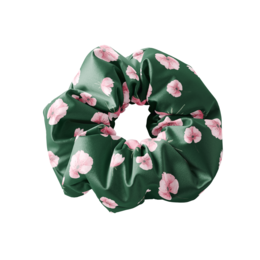 Scrunchie PINK FLOWER FINE GRØN