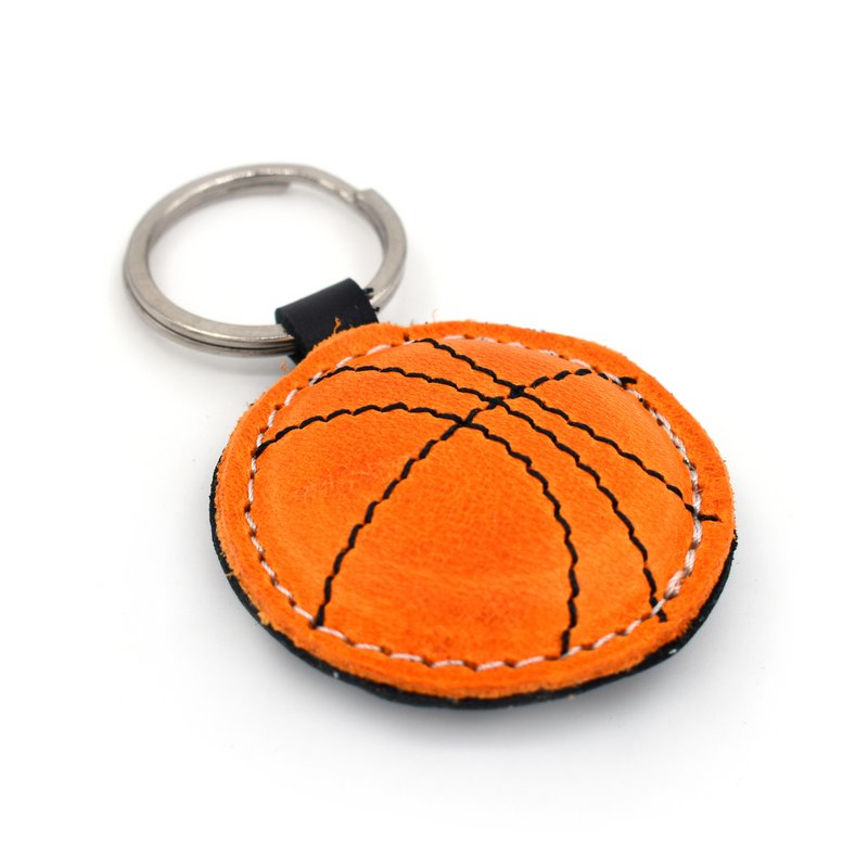 Basketbalbal handgemaakte lederen sleutelhangermand