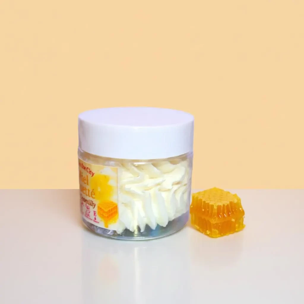 Beurre Corporel Fouetté Miel – Karité Brut 100% Naturel (Corps & Cheveux)