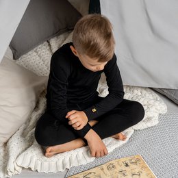 Pantalon Enfant 250 Mérinos Noir