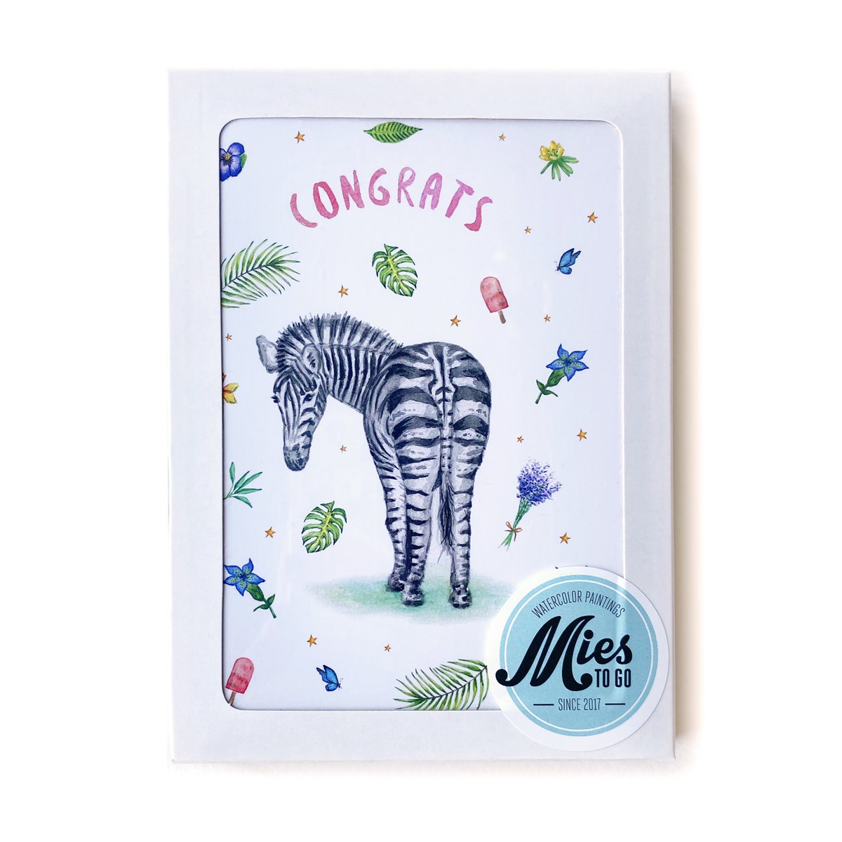10 Tarjetas de Felicitación Mix - Dobladas con Sobre - Cumpleaños - Amor - Loro - Elefante - Cebra - Delfín - Leones - Tamaño A6 - Acuarela