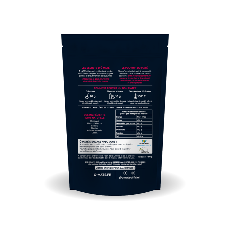 Fruity Maté, rood fruit maté - 100g