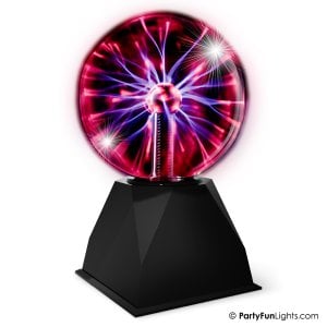 PartyFunLights - Plasma-Kugellampe - reagiert auf Berührung - reagiert auf Ton - inkl. Adapter