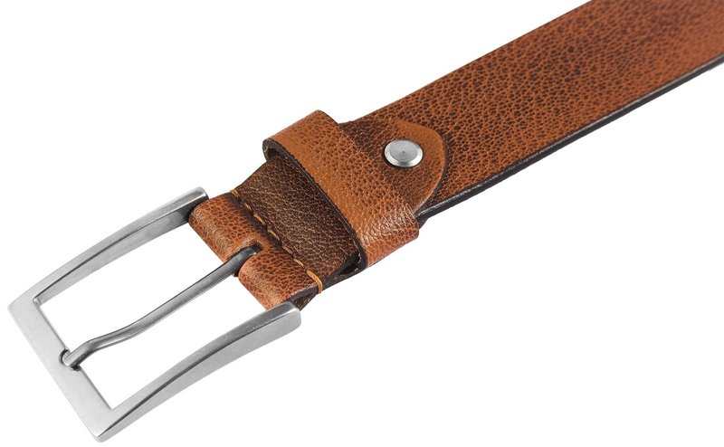 Leonardo Verrelli genuine leather belt, brown/tan, can be shortened, 120 cm