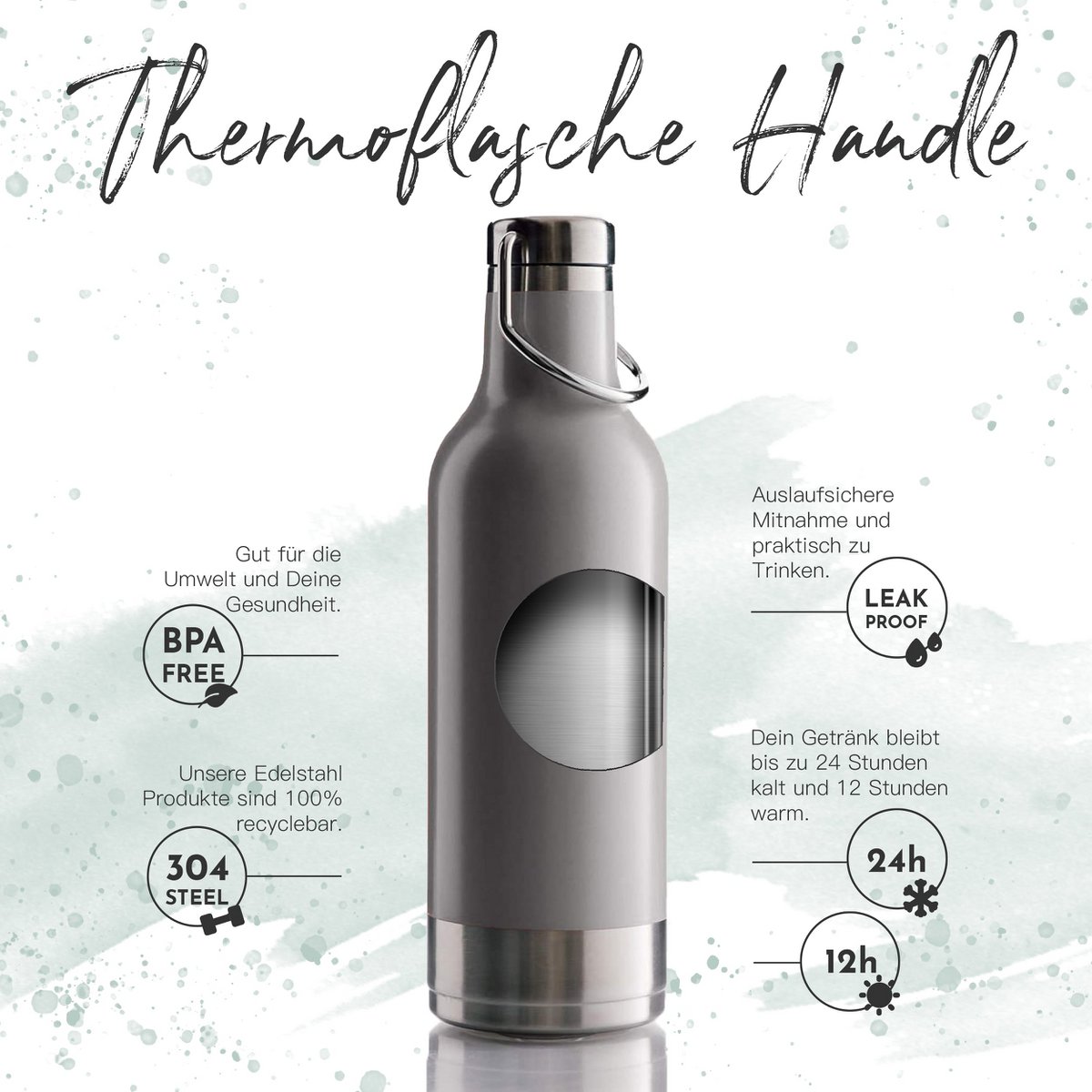 Thermoflasche Handle Rose 0,5 Liter